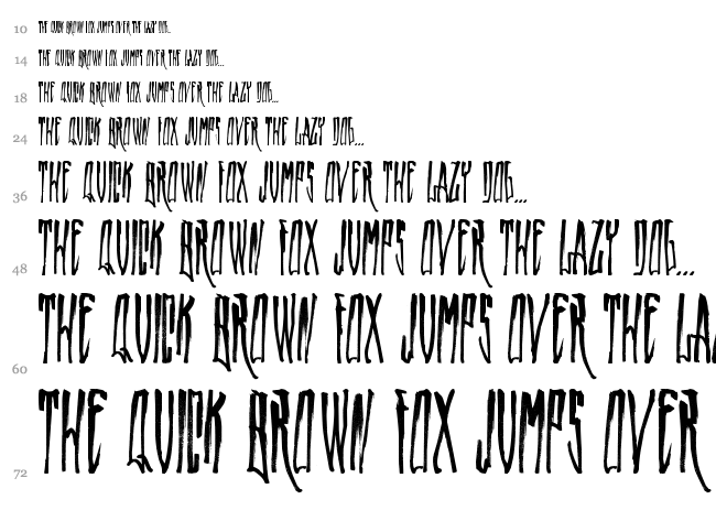 Wallrider font waterfall
