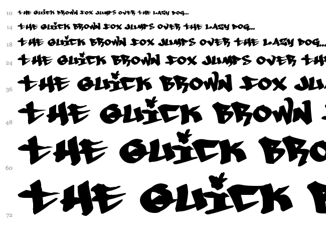 Whoa! font waterfall