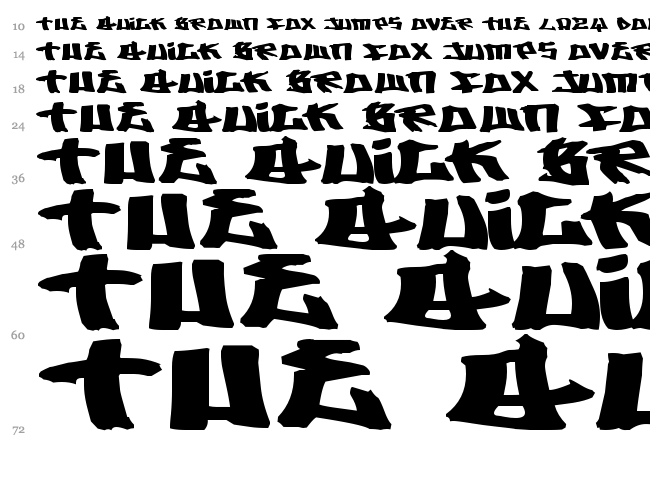 Writers 2 font waterfall