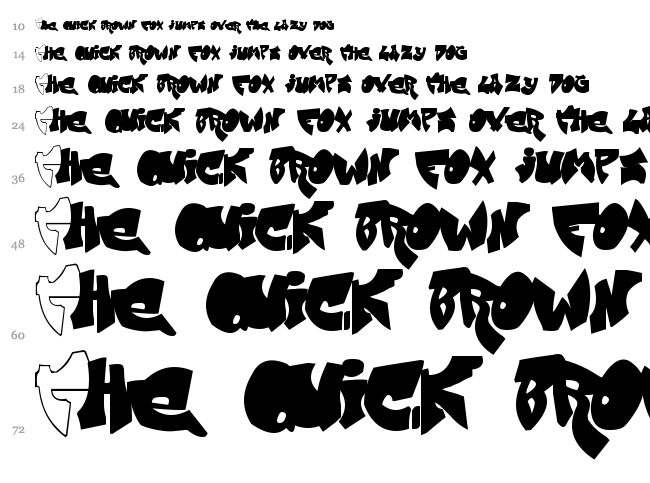 Zit Graffiti font waterfall