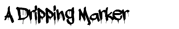 A Dripping Marker font