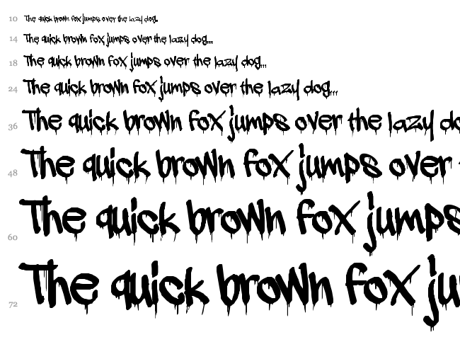 A Dripping Marker font waterfall