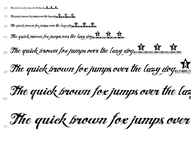 Angel Tears font waterfall