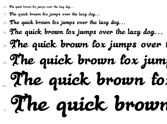Black Rose font waterfall