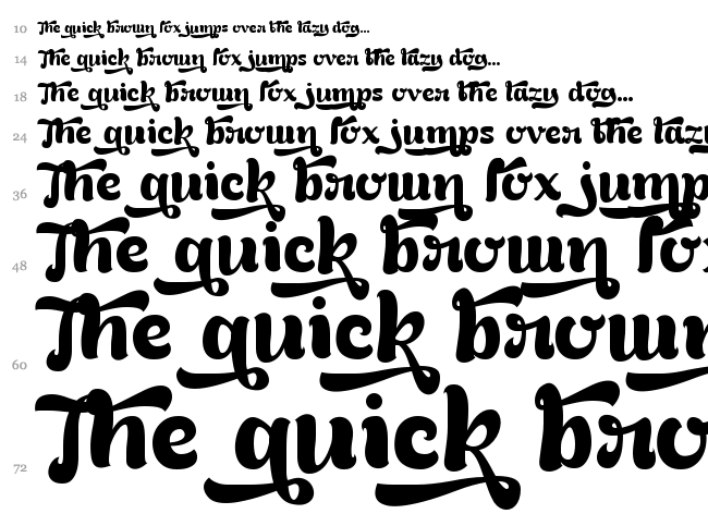 Bready font waterfall