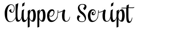 Clipper Script font