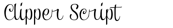 Clipper Script font preview