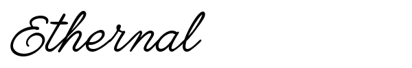 Ethernal font