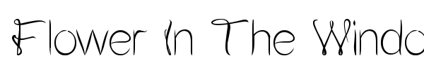 Flower In The Window font