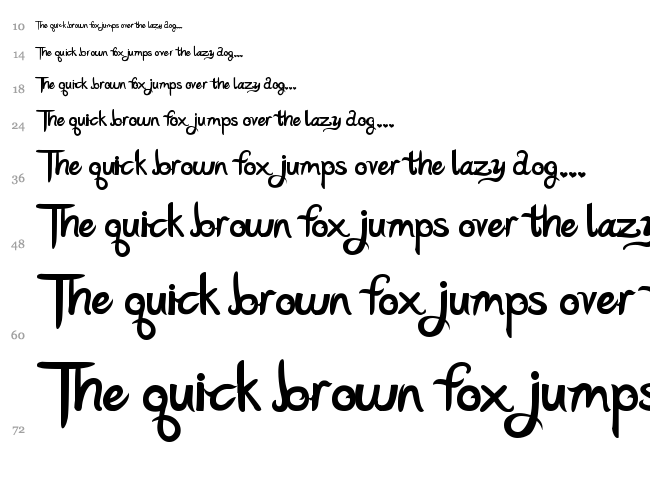 Katy Berry font waterfall