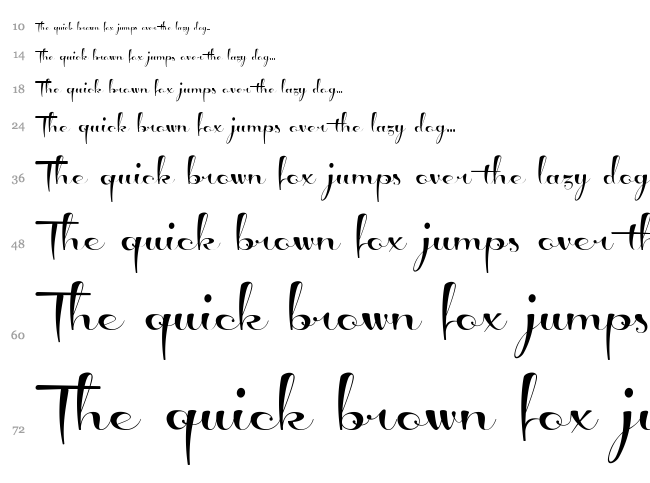 Levitee font waterfall