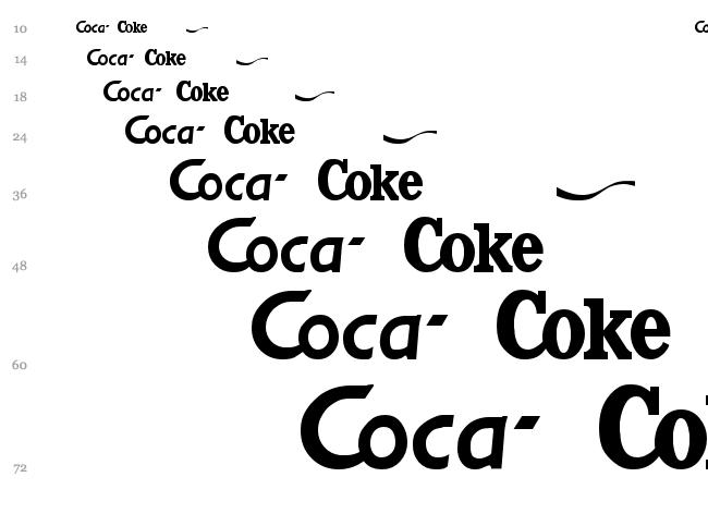 Loki Cola font waterfall