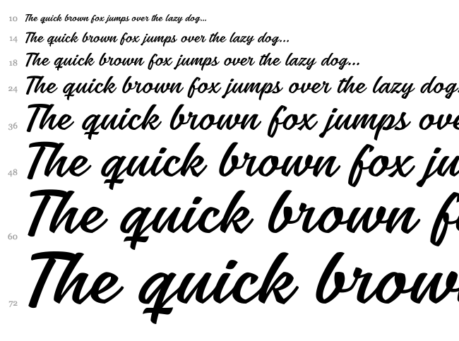 Low Casat font waterfall