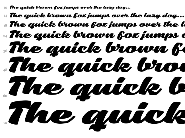Low Casat Fat font waterfall