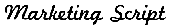 Marketing Script font