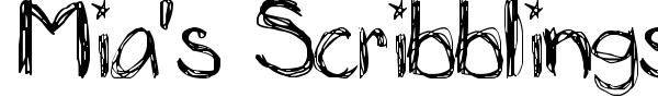 Mia's Scribblings font