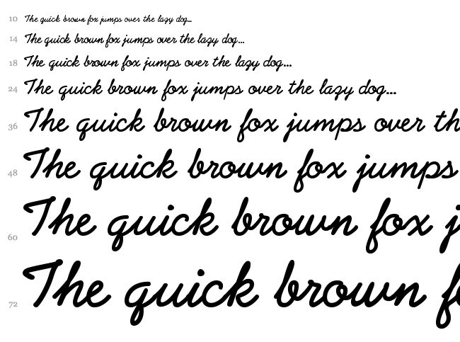 Prelude FLF font waterfall
