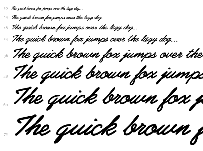 Prelude FLF font waterfall
