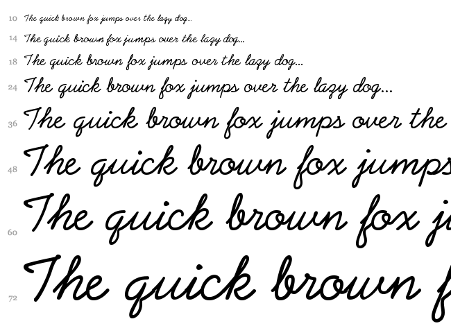 Prelude FLF font waterfall