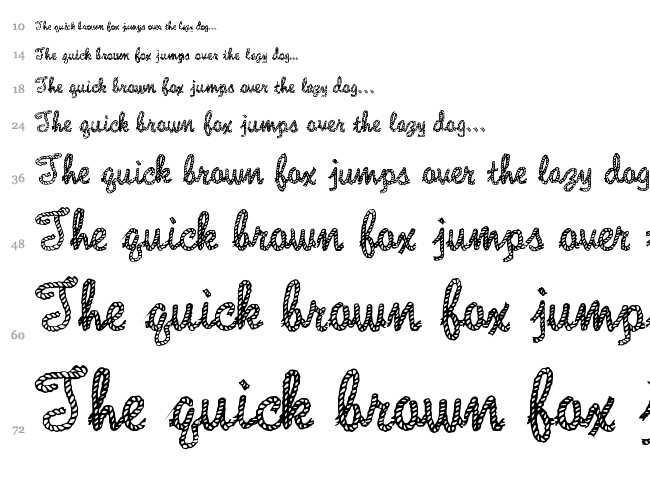 Rope font waterfall