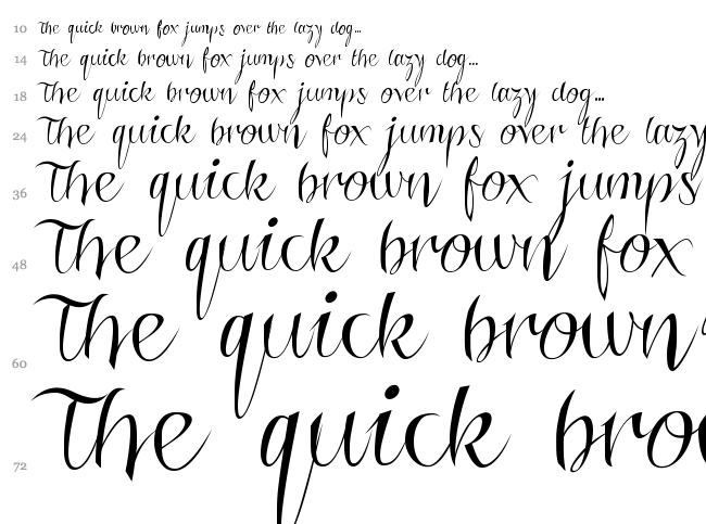 Roskrift Clean font waterfall