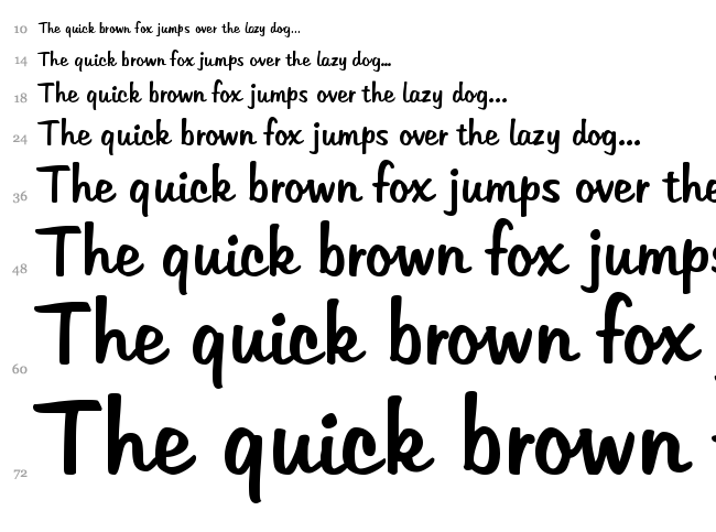 Tabitha font waterfall