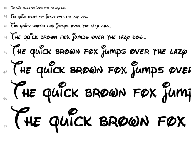 Waltograph font waterfall