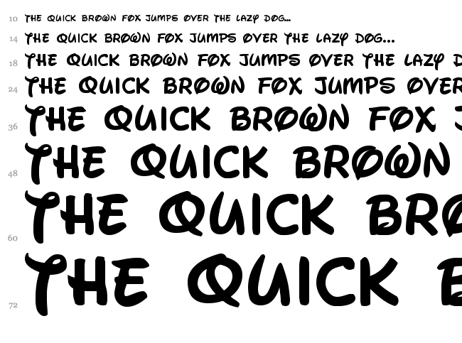Waltograph font waterfall