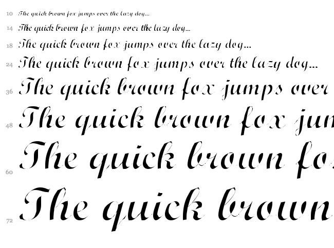 Wrexham Script font waterfall