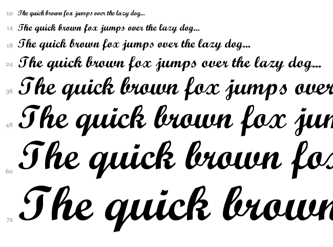 Wrexham Script font waterfall