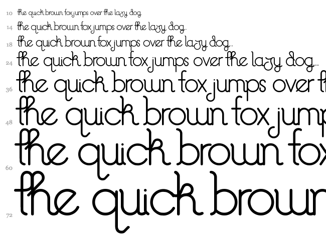 Zebra font waterfall