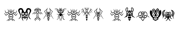Abstract Alien Symbols font