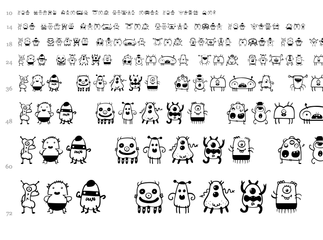 Alien Dude font waterfall