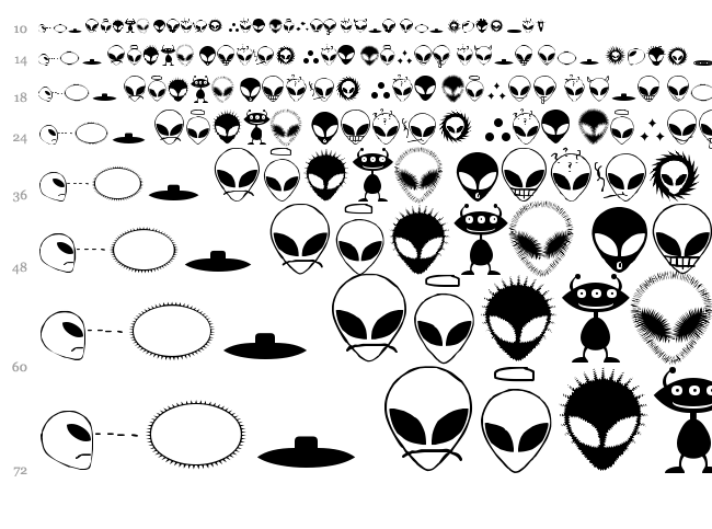 Alienator font waterfall