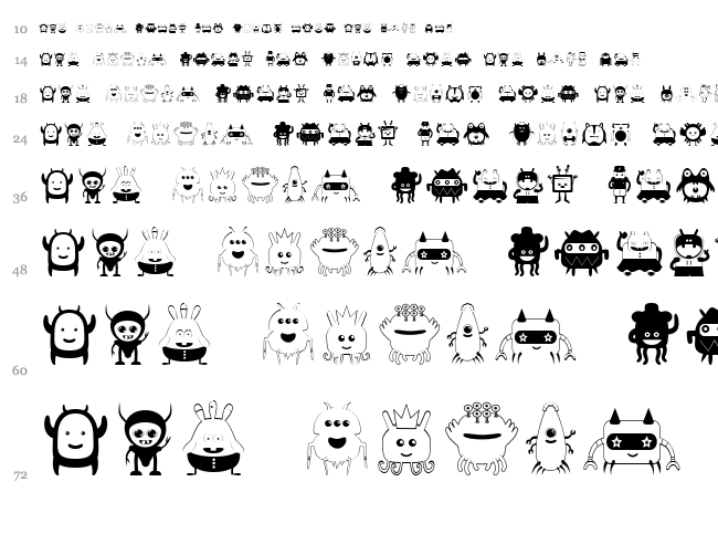 Funny Toys font waterfall