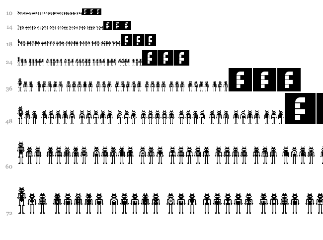 Lost Robo font waterfall