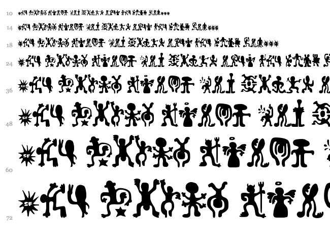 Number One font waterfall