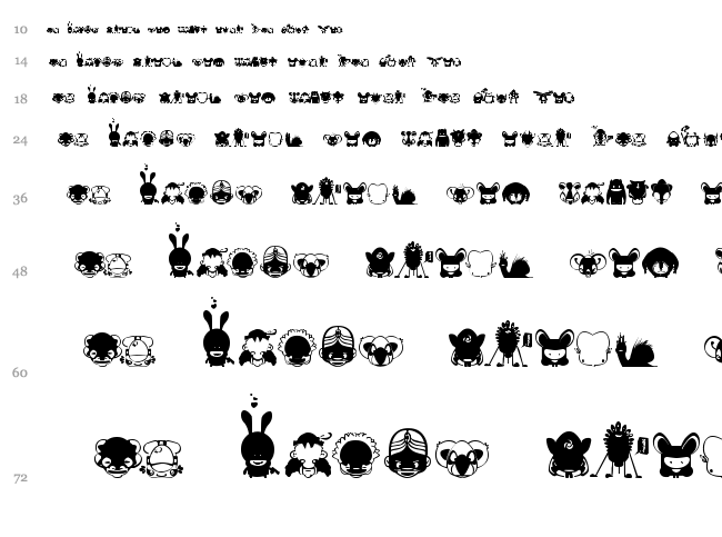 Pictoserie 4 font waterfall