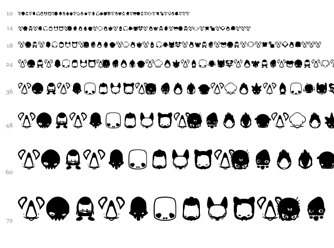 Pictoserie 2 font waterfall