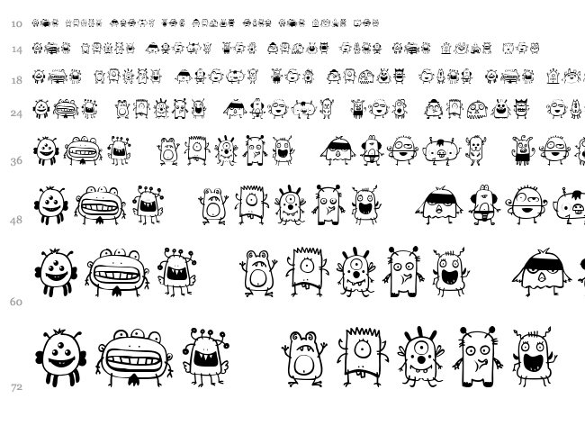 Space Dude font waterfall