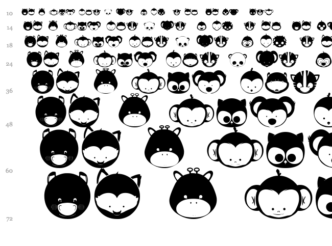 Animox font waterfall