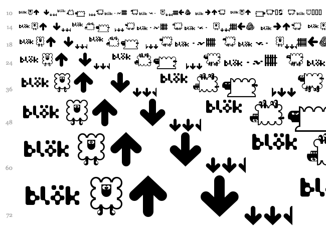 BD Flossy font waterfall
