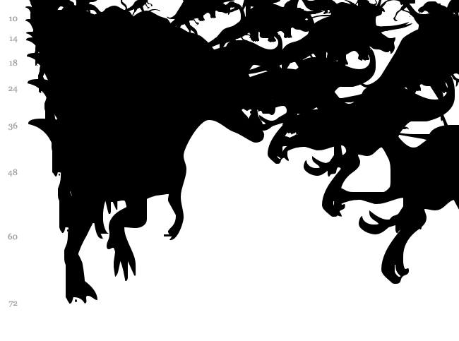 Ding-o-saurs font waterfall