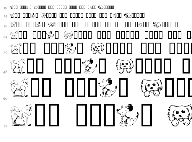 Dogg Art font waterfall