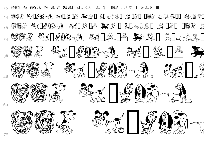Doggon font waterfall