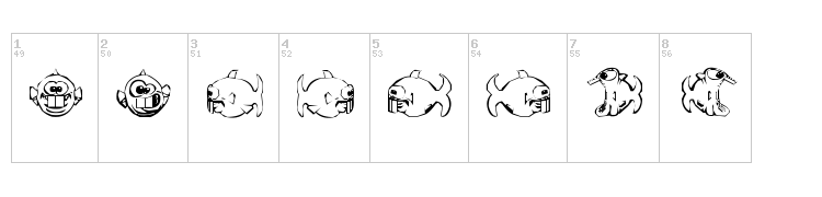 Dopefish font map