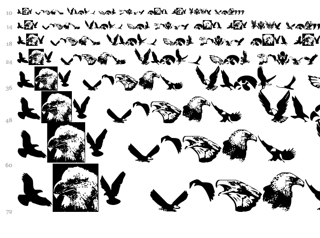 Eaglemania font waterfall
