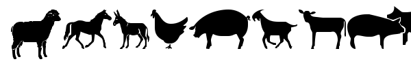 Farm & Wild Animals font