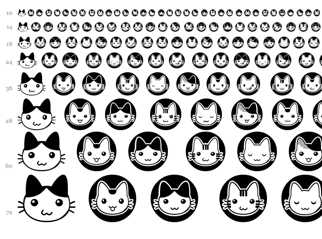 FB Nyan font waterfall