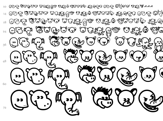 Garanimals font waterfall